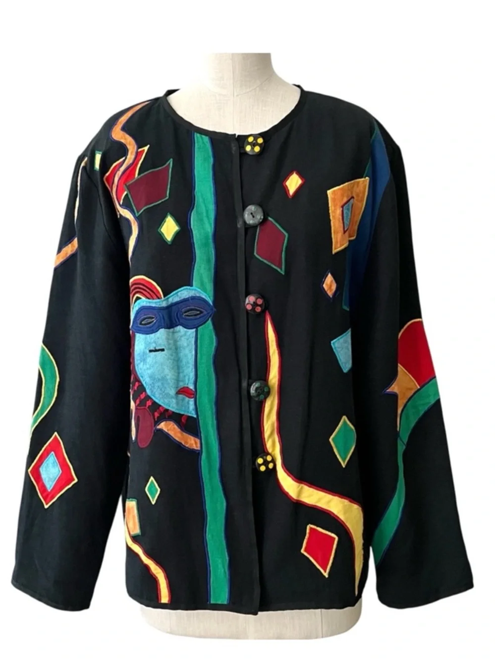 Allure Colorful Folk Artsy Jacket XL